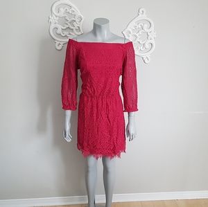 WHBM off shoulder lace dress